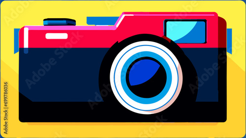 Retro camera vektor icon illustation