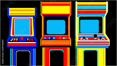Retro arcade game vektor icon illustation