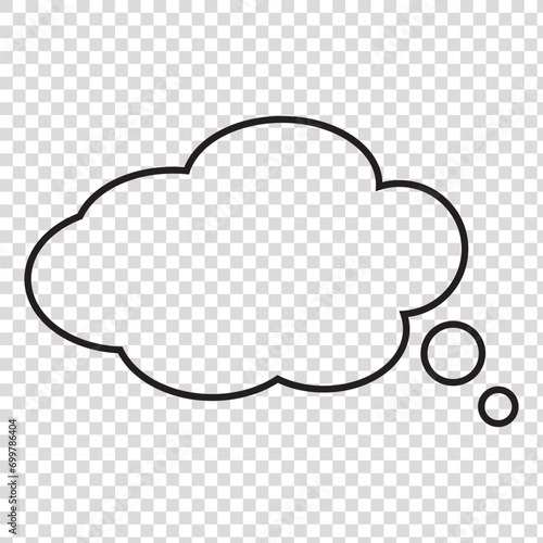 cloud line icon. Vector illustration isolated on white background. bubble using for website or mobile app