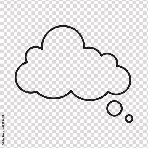 cloud icon design vector graphics, Line sky symbol. Trendy flat weather outline ui sign design. Thin linear graphic pictogram for web site, mobile application. Logo 