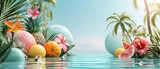 Lovely summertime abstract background concept banner. blank background for advertising or text.