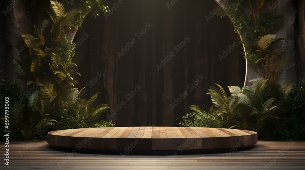 natural stone and concrete podium in a natural setting natural stone and concrete podium in a natural setting