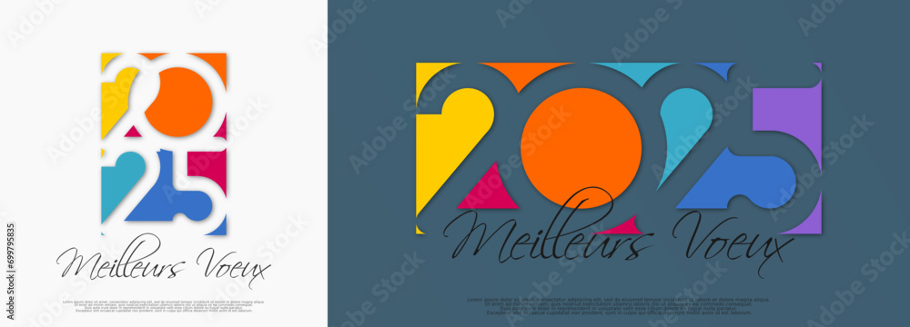 Bonne année - meilleurs vœux 2025 - vecteur pour affiche, bannière, salutation et célébration du nouvel an 2025. Bonne année - meilleurs vœux 2025 - vecteur pour affiche, bannière, salutation et célébration du nouvel an 2025.