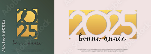 Bonne année - meilleurs vœux 2025 - vecteur pour affiche, bannière, salutation et célébration du nouvel an 2025. photo