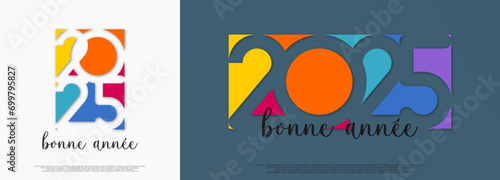 Bonne année - meilleurs vœux 2025 - vecteur pour affiche, bannière, salutation et célébration du nouvel an 2025.