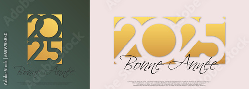 Bonne année - meilleurs vœux 2025 - vecteur pour affiche, bannière, salutation et célébration du nouvel an 2025.