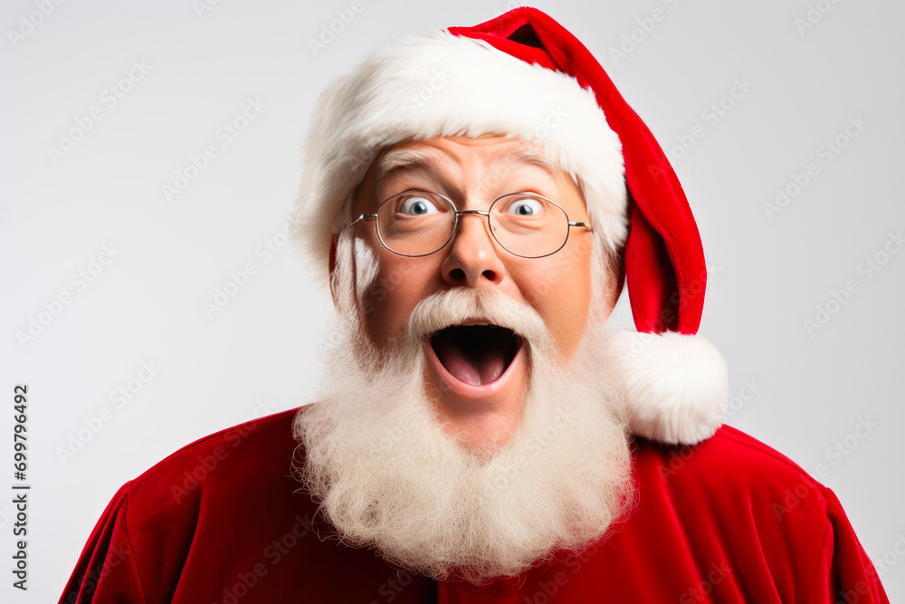 Delighted Santa Expresses Amazement Delighted Santa Expresses Amazement