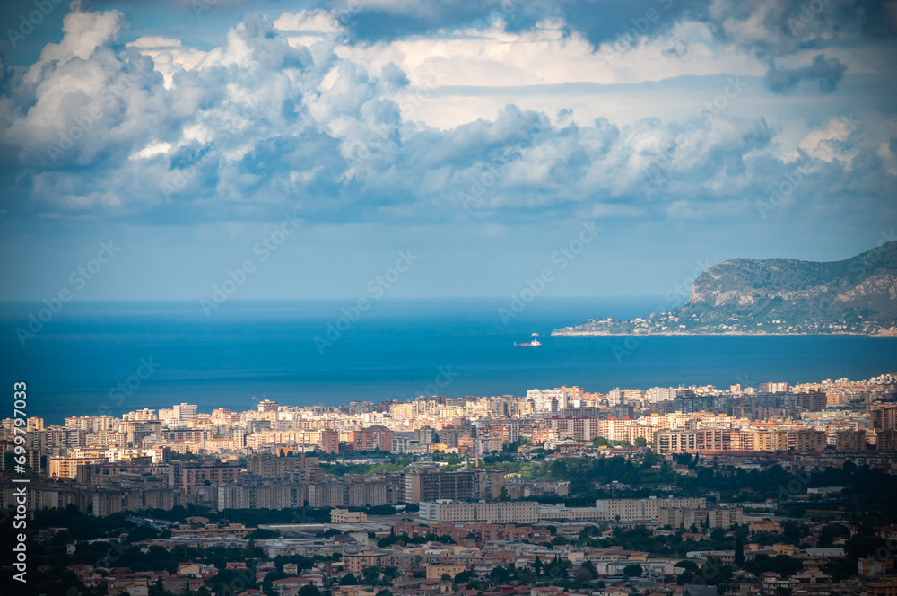 The Gulf Of Palermo, In The South Of Italy In Summer
