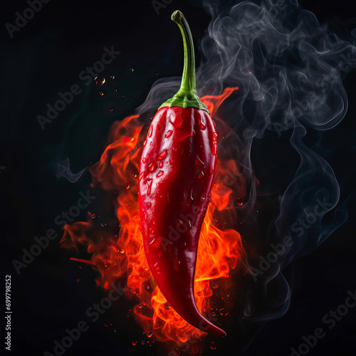 Fiery red hot chili peppers...