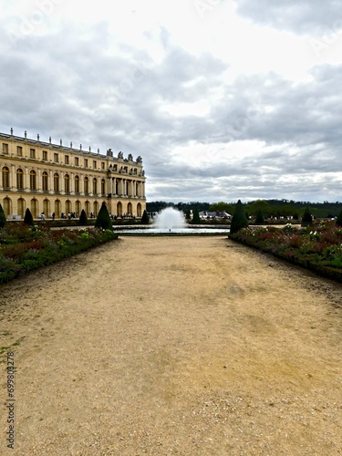 Versailles, September 2023 - Visit the magnificent Palace of Versailles. Home of kings built by the Sun King Louis XIV View of the garden