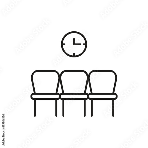 Waiting room icon design, isolated on white background, vector illustration