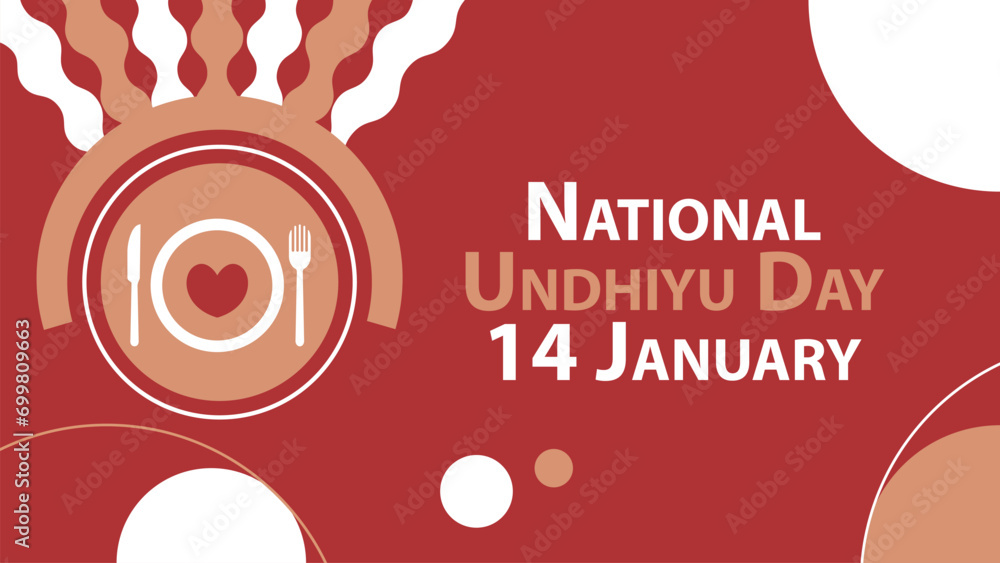 Obraz premium National Undhiyu Day vector banner design. Happy National Undhiyu Day modern minimal graphic poster illustration.