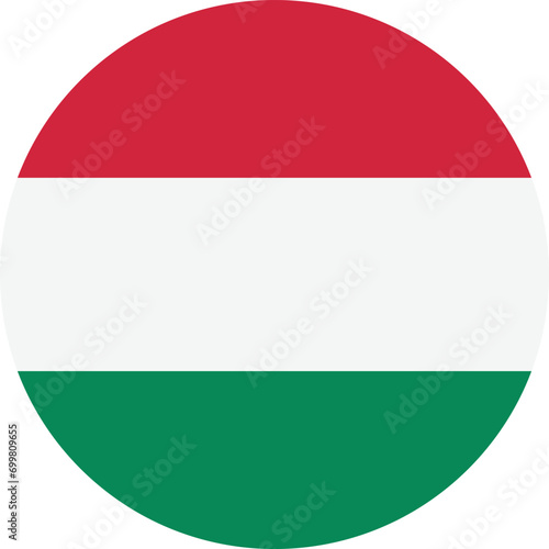 Round Hungary flag vector . Round Hungarian flag isolated on white background