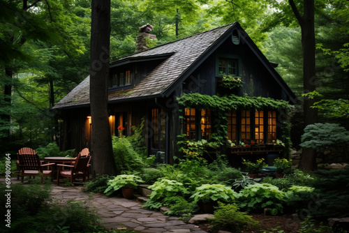 wooden house in the woods © Sagra  Photography 