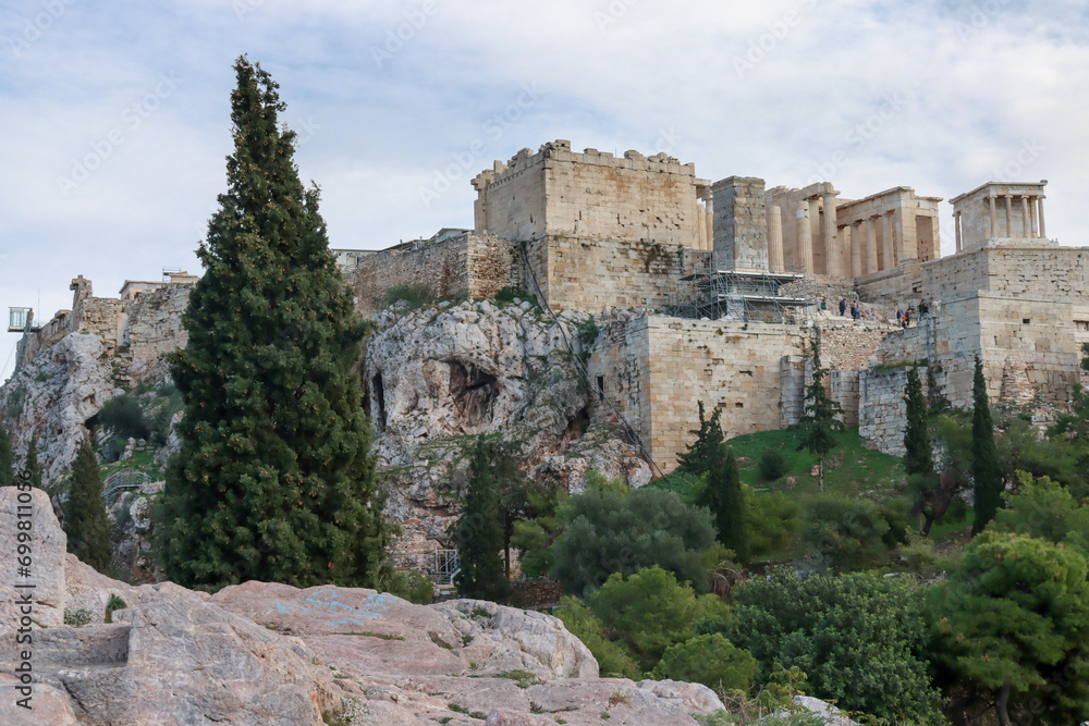 Ruins of the Acropolis in Athens, Greece. Athens is the capital of Greece.