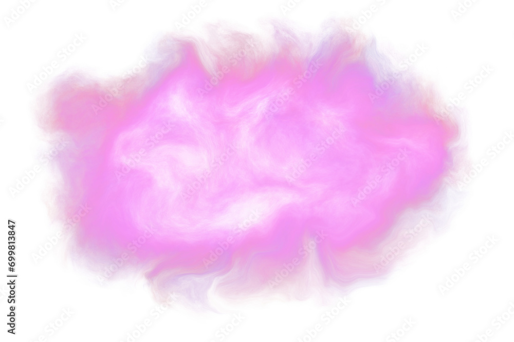 Abstract colorful fog cloud. Illustration element with alpha channel.