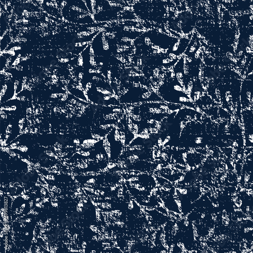 Abstract botanical Floral brush strokes seamless pattern design for fashion textiles, graphics, backgrounds and crafts linen texture  leaves silhouettes Chic rustic interior stylish pattern all over 