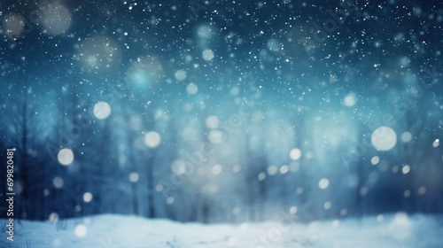 Enchanted Winter Night: Snowfall in the Silent Forest 