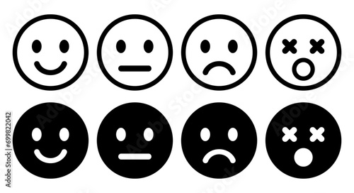 Emoticons icons set. Emojis flat style