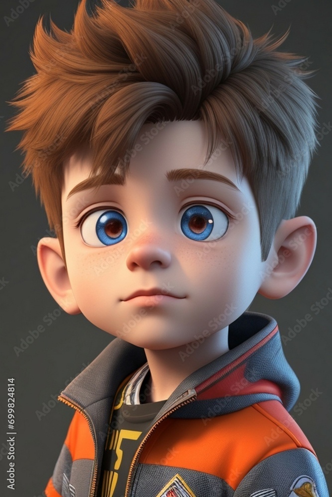 3D Cute boy cartoon 3D Cute boy cartoon