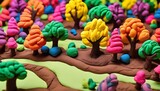 clay trees landscape