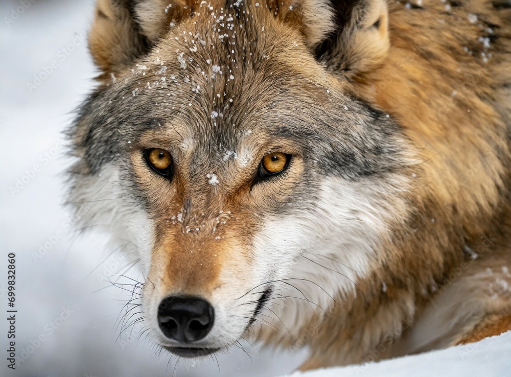 Wolf into the woods on winter Wolf into the woods on winter
