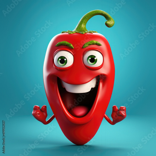 Cute Cartoon Chili Pepper C...