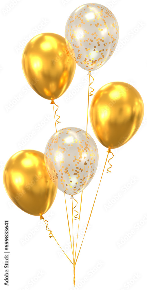 Gold and transparent party balloons
Gold and transparent party balloons