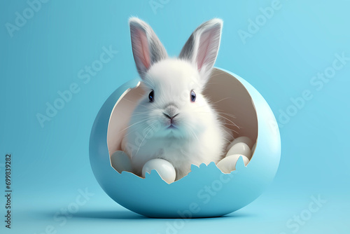 easter bunny with egg © WhereTheArtIs
