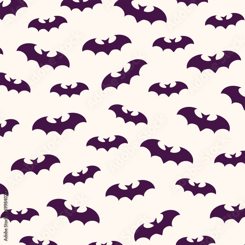 Vector seamless pattern with bats for the Halloween holiday