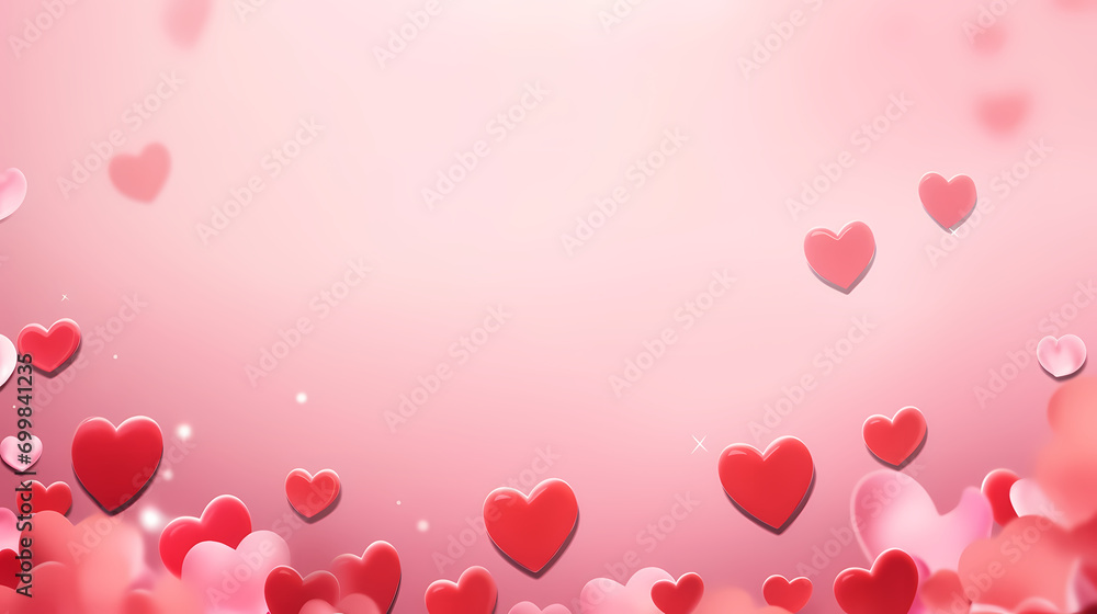 Valentine's Day hearts, Valentine's Day background, blank copy space