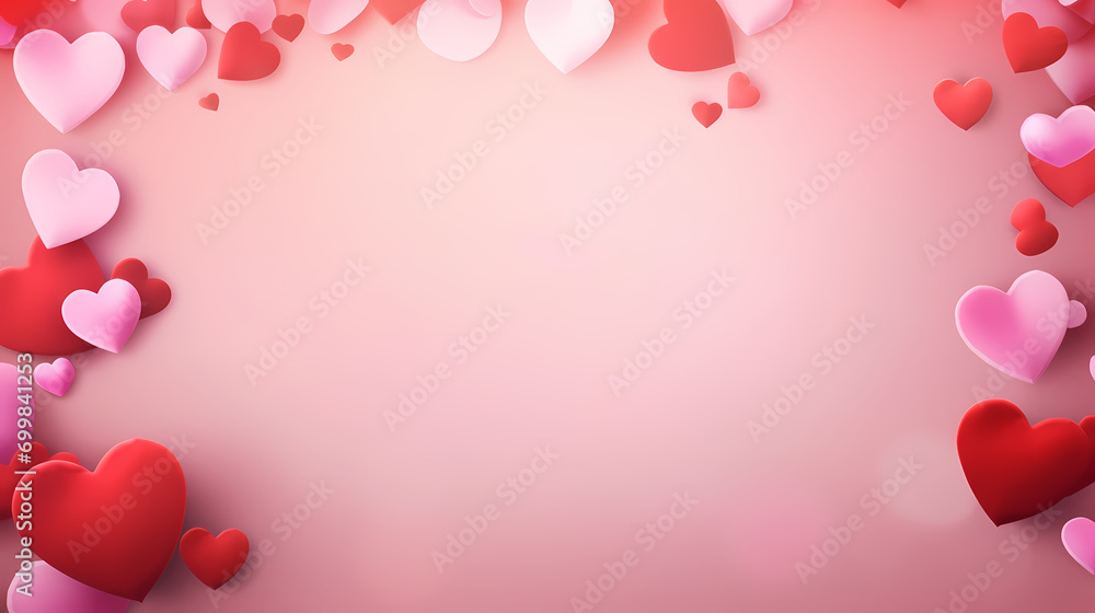 Valentine's Day hearts, Valentine's Day background, blank copy space Valentine's Day hearts, Valentine's Day background, blank copy space