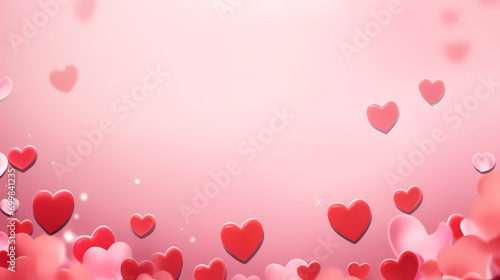 Valentine's Day hearts, Valentine's Day background, blank copy space © Derby
