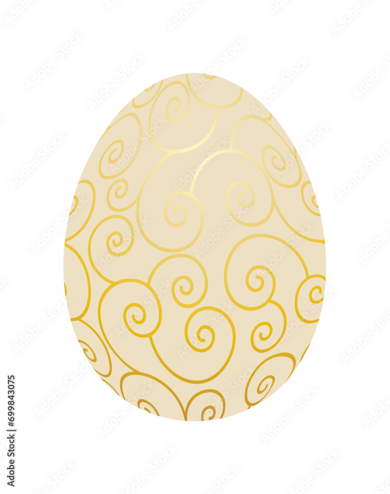 golden easter egg isolated on white background golden easter egg isolated on white background