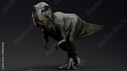 Fototapeta Naklejka Na Ścianę i Meble -  Tyrannosaurus Rex Stan render of background. 3d rendering
