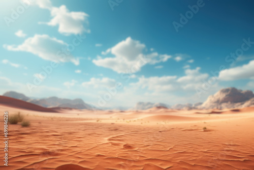 A vast desert landscape with windswept dunes, showcasing the harsh yet captivating beauty of arid regions. Concept of desert allure. Generative Ai.