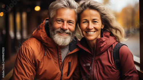 Senior spouses leading a healthy lifestyle photo