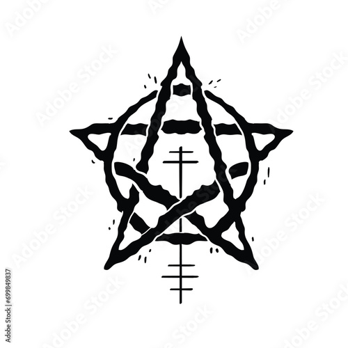 pentacle tatto vector art photo