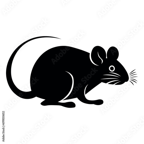 Mouse black vector icon on white background