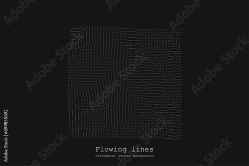 Abstract Line Matrix Pattern. Noise Flow Dynamic.