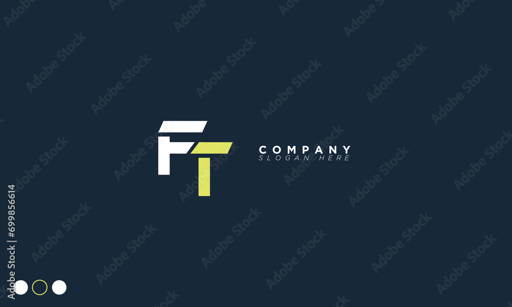 FT Alphabet letters Initials Monogram logo TF, F and T FT Alphabet letters Initials Monogram logo TF, F and T