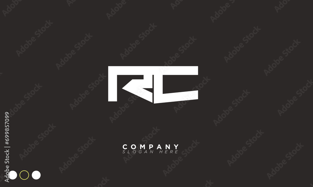 RC Alphabet letters Initials Monogram logo CR, R and C RC Alphabet letters Initials Monogram logo CR, R and C