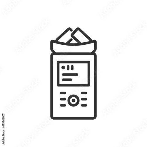 Professional dictaphone. Voice Recorders, linear icon. Line with editable stroke