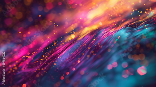 A vibrant, abstract background featuring a kaleidoscope of neon colors blending together in a fluid, dreamlike pattern.