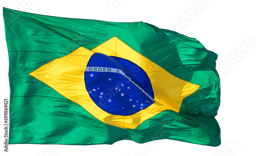 Plakat Brazil flag on transparent background.