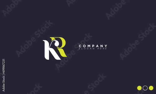 KR Alphabet letters Initials Monogram logo RK, K and R