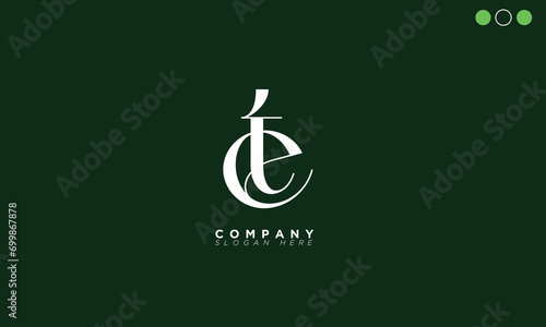 ET Alphabet letters Initials Monogram logo TE, E and T