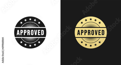 Approved stamp vector or Simple approved label vector isolated. Best Approved stamp vector for product packaging design, print design, and more about approved.