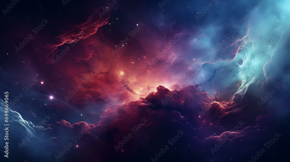Nebulas and clouds in the space, background, desktop wallpaper