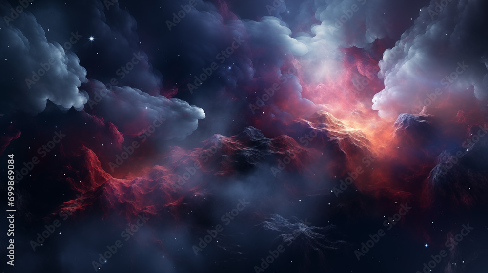 Nebulas and clouds in the space, background, desktop wallpaper